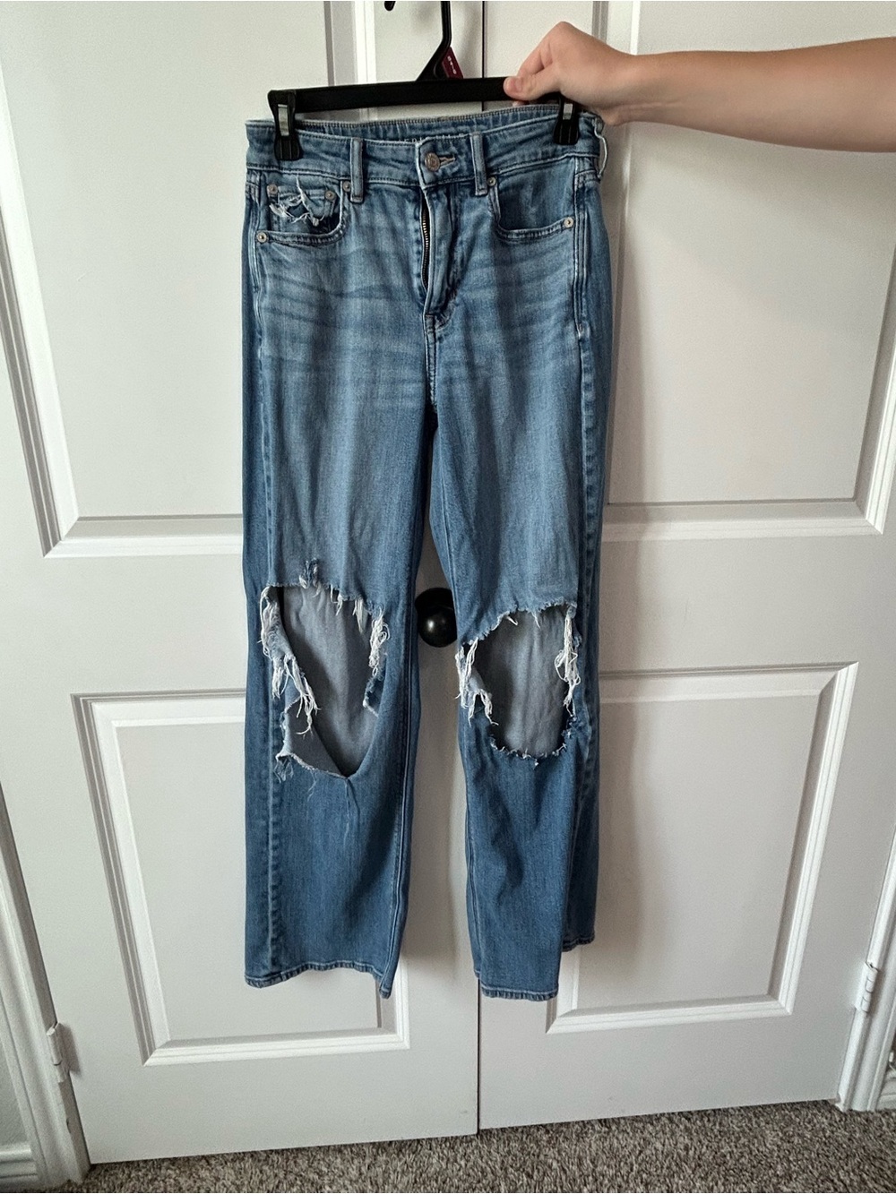 Light Blue Distressed Women's Jeans